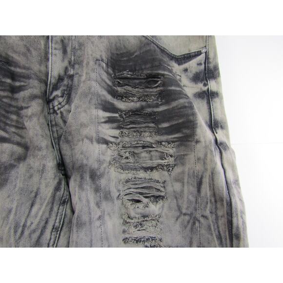 Road Narrows Black Tie Dye Distressed Denim Jeans Mens sz 46"x32 Acid Washed - Picture 5 of 12